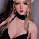 165cm 5ft4 Black Dress Elf Dolls Realistic Sex Dolls Female Adult Toys