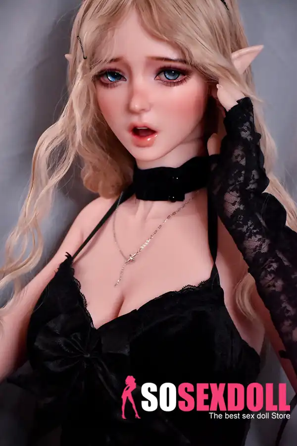165cm 5ft4 Black Dress Elf Dolls Realistic Sex Dolls Female Adult Toys