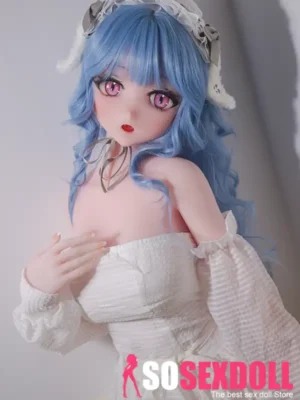 165cm 5ft4 Blue Curly Hair White Dress Sex Dolls Life Sized Sex Dolls Adult Sex Dolls