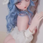 165cm 5ft4 Blue Curly Hair White Dress Sex Dolls Life Sized Sex Dolls Adult Sex Dolls