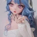 165cm 5ft4 Blue Curly Hair White Dress Sex Dolls Life Sized Sex Dolls Adult Sex Dolls