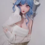 165cm 5ft4 Blue Curly Hair White Dress Sex Dolls Life Sized Sex Dolls Adult Sex Dolls