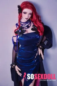 165cm 5ft4 Red Curly Haired Dolls With Big Breasts Adult Sex Dolls