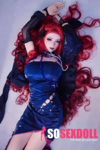 165cm 5ft4 Red Curly Haired Dolls With Big Breasts Adult Sex Dolls