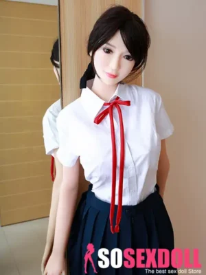 165cm 5ft4 TPE JK Uniform Black Stockings Sex Doll