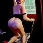 165cm 5ft4 TPE Short Hair Big Breasts Sex Doll With Black Dress