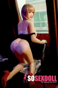 165cm 5ft4 TPE Short Hair Big Breasts Sex Doll With Black Dress