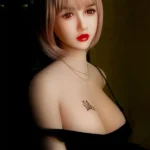 165cm 5ft4 TPE Short Hair Big Breasts Sex Doll With Black Dress