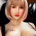 165cm 5ft4 TPE Short Hair Big Breasts Sex Doll With Black Dress