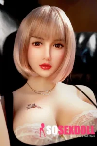 165cm 5ft4 TPE Short Hair Big Breasts Sex Doll With Black Dress