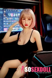 165cm 5ft4 TPE Short Hair Big Breasts Sex Doll With Black Dress