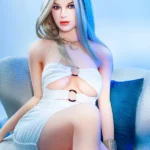 165cm 5ft4 TPE Western Beauty Silver Hair Seductive Dress Sex Doll