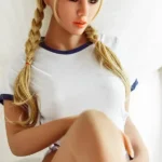 166cm 5ft4 TPE Blonde Hair Double Ponytail Sex Doll In Stock(US Only)
