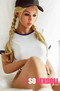 166cm 5ft4 TPE Blonde Hair Double Ponytail Sex Doll In Stock(US Only)
