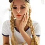166cm 5ft4 TPE Blonde Hair Double Ponytail Sex Doll In Stock(US Only)