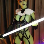 168cm 5ft5 TPE Green Skin Small Horned Big Boobs Curvy Hips Sex Doll #A4 Head