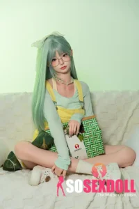 168cm 5ft6 Green Long Hair Elegant Sex Dolls Full Body Sex Toys Game Lady Dolls D-Cup