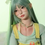 168cm 5ft6 Green Long Hair Elegant Sex Dolls Full Body Sex Toys Game Lady Dolls D-Cup