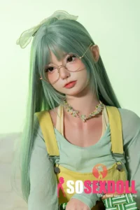 168cm 5ft6 Green Long Hair Elegant Sex Dolls Full Body Sex Toys Game Lady Dolls D-Cup