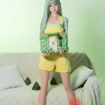 168cm 5ft6 Green Long Hair Elegant Sex Dolls Full Body Sex Toys Game Lady Dolls D-Cup