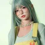 168cm 5ft6 Green Long Hair Elegant Sex Dolls Full Body Sex Toys Game Lady Dolls D-Cup