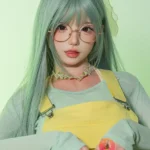 168cm 5ft6 Green Long Hair Elegant Sex Dolls Full Body Sex Toys Game Lady Dolls D-Cup
