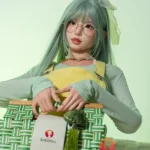 168cm 5ft6 Green Long Hair Elegant Sex Dolls Full Body Sex Toys Game Lady Dolls D-Cup