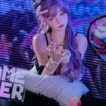 168cm 5ft6 Purple Cat Ear Sexy Sex Dolls Life Sized Adult Sex Dolls D-Cup