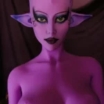 170cm 5ft5 TPE Galactic Ears Purple Skin Large Breast Willowy Figure Sex Doll #A5 Head