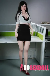 170cm 5ft6 Black Long Hair Hip Skirt Sex Dolls Realistic Love Dolls Vagina Toys