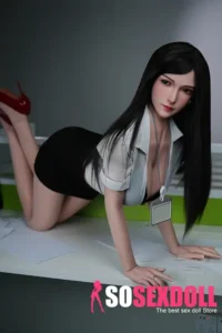 170cm 5ft6 Black Long Hair Hip Skirt Sex Dolls Realistic Love Dolls Vagina Toys
