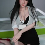 170cm 5ft6 Black Long Hair Hip Skirt Sex Dolls Realistic Love Dolls Vagina Toys