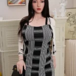 170cm 5ft6 Black Long Hair Plaid Skirt Sex Dolls Sex Toys Love Sex Robots