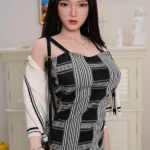 170cm 5ft6 Black Long Hair Plaid Skirt Sex Dolls Sex Toys Love Sex Robots