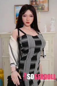 170cm 5ft6 Black Long Hair Plaid Skirt Sex Dolls Sex Toys Love Sex Robots