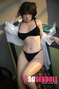 170cm 5ft6 Brown Hair Bangs Slim Sexy Dolls Realistic Love Dolls Vagina Toys