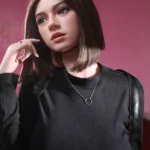 170cm 5ft6 Brown Hair Black Dress Sex Dolls Realistic Life Size Dolls