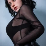 170cm 5ft6 Curly Black Short Skirt Sexy Sex Dolls Sexual Robots Silicone Sex Dolls