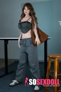 170cm 5ft6 Curly Hair Wearing Glasses Sex Dolls Love Dolls Cheap Sex Toys