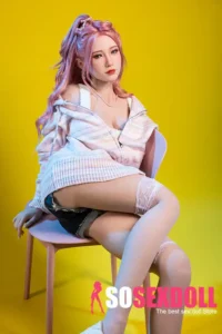 170cm 5ft6 Pink Long Curly Casual Sex Dolls Sex Dolls Love Sex Robots