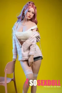170cm 5ft6 Pink Long Curly Casual Sex Dolls Sex Dolls Love Sex Robots