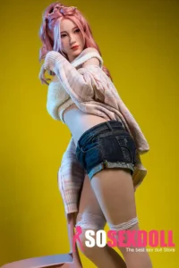 170cm 5ft6 Pink Long Curly Casual Sex Dolls Sex Dolls Love Sex Robots
