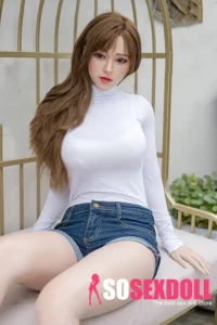 170cm 5ft6 White Sleeve Blue Shorts Sex Dolls Female Sex Fantasy Sex Toys