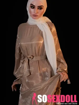 177cm 5ft8 Silicone White Headscarf Seductive Suit Small Boobs