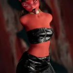 29.3kg 64.6lbs Silicone Red Skin Little Devil Sexy Suit Sex Doll In Stock(US Only)
