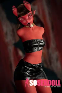 29.3kg 64.6lbs Silicone Red Skin Little Devil Sexy Suit Sex Doll In Stock(US Only)