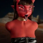 29.3kg 64.6lbs Silicone Red Skin Little Devil Sexy Suit Sex Doll In Stock(US Only)