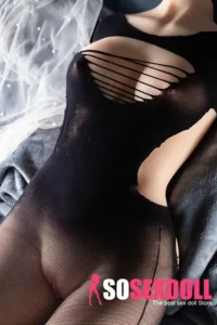 45cm 1ft5 TPE Torso Torn Black Stockings Suit Sex Doll In Stock(US Only)