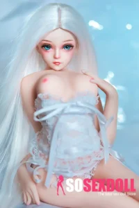 60cm 2ft TPE Petite Figure Silver Hair Fair Skin Sex Doll