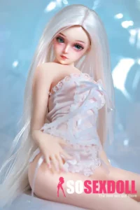 60cm 2ft TPE Petite Figure Silver Hair Fair Skin Sex Doll
